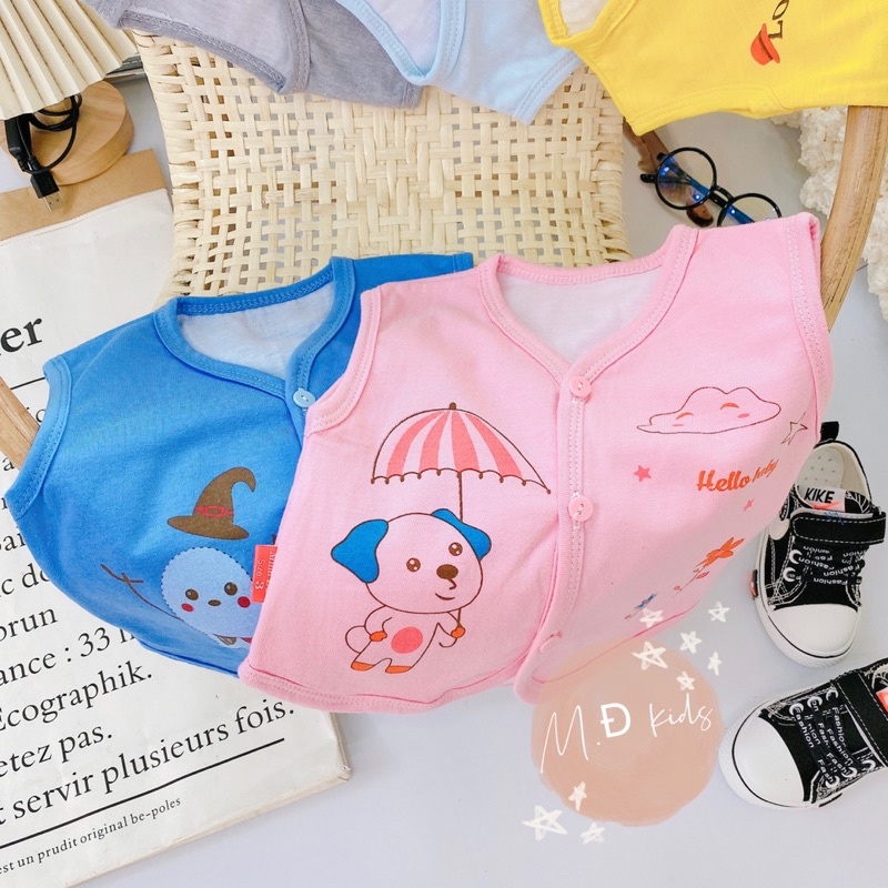 Áo gile cotton sơ sinh 2 lớp (4-12kg)