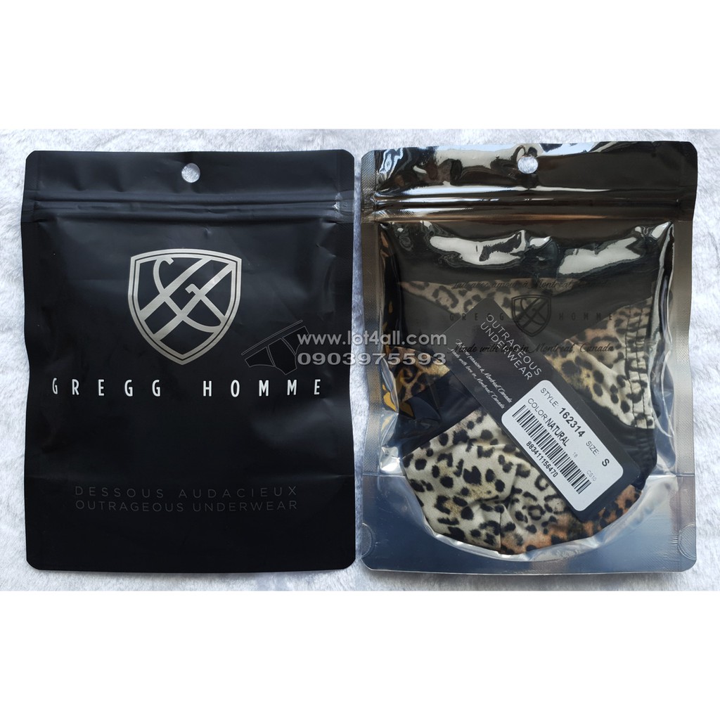 [CHÍNH HÃNG] Quần lót nam Gregg Homme 162314 Captive Pouch Thong Natural Leopard