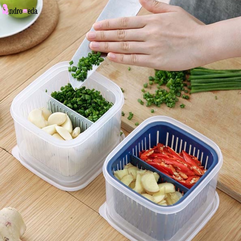 Hộp Nhựa Trong Suốt Đựng Rau Củ Quả Có Nắp Đậy Tiện Dụng