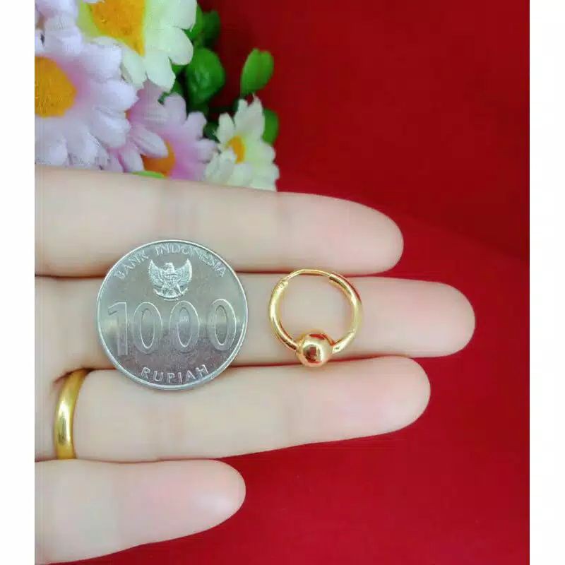 Bông Tai Mạ Vàng 18k Thiết Kế Đơn Giản Xinh Xắn Cho Nữ