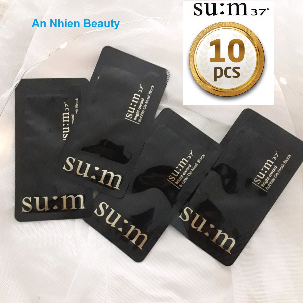 Combo 10 gói mặt nạ thải độc chì Sum Bright Award Bubble-De Mask Black 2ml x 10