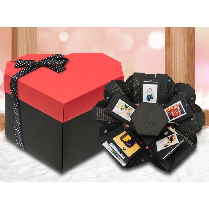 [Coisíní] Love Heart Shape Surprise Box Gift Photo Surprise Box Birthday Gift For Boyfriend Girlfriend Aniversary Creative Gift
