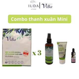 Combo thanh xuân Mini VIBA cấp, dưỡng ẩm, sáng da, ngừa lão hóa da - IUDA Store