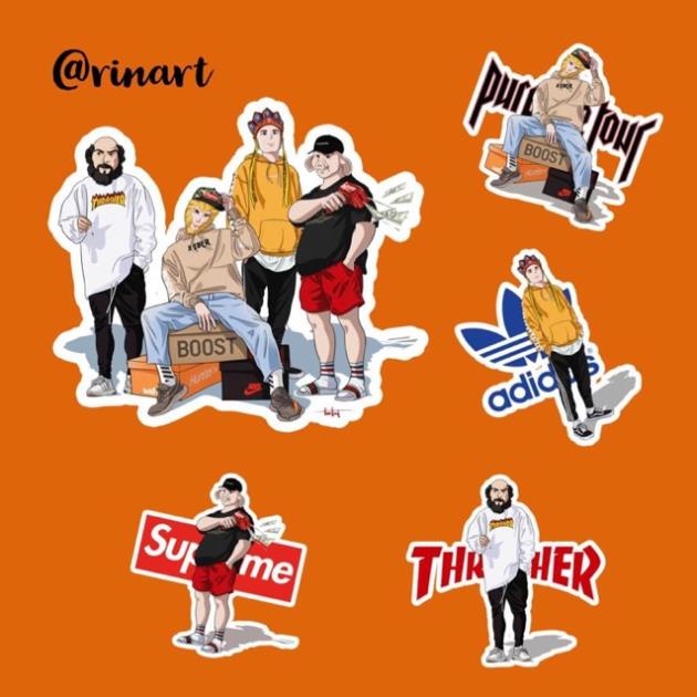 [STICKER 1K] STICKER TÂY DU KÝ CÁ TÍNH SIÊU CHẤT DÁN TRANG TRÍ ĐT LAPTOP VALI TƯỜNG TỦ KỆ MŨ BẢO HIỂM XE MÁY NOTEBOOK