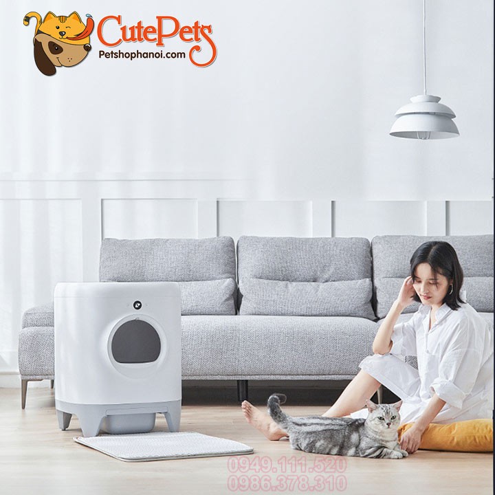 [Chính hãng] Máy vệ sinh tự động kháng khuẩn, khử mùi Petkit Pura X dành cho mèo - Phụ kiện thú cưng Hà Nội