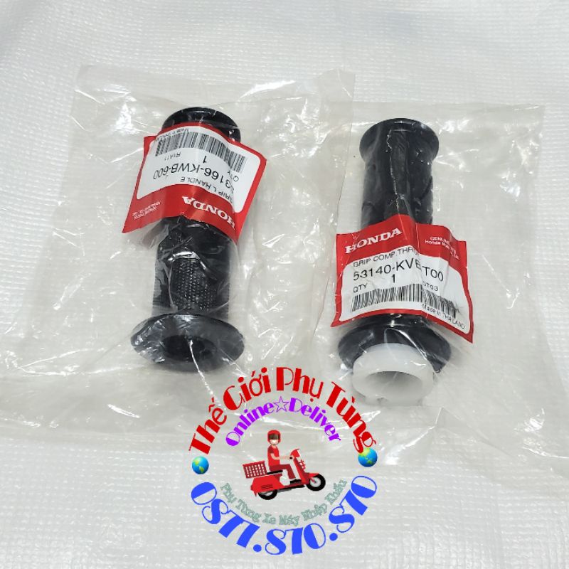 Cặp bao tay Air Blade Thái 110 Zin Honda Thái Lan - 53166-KVB-600 / 53140-KVB-T00