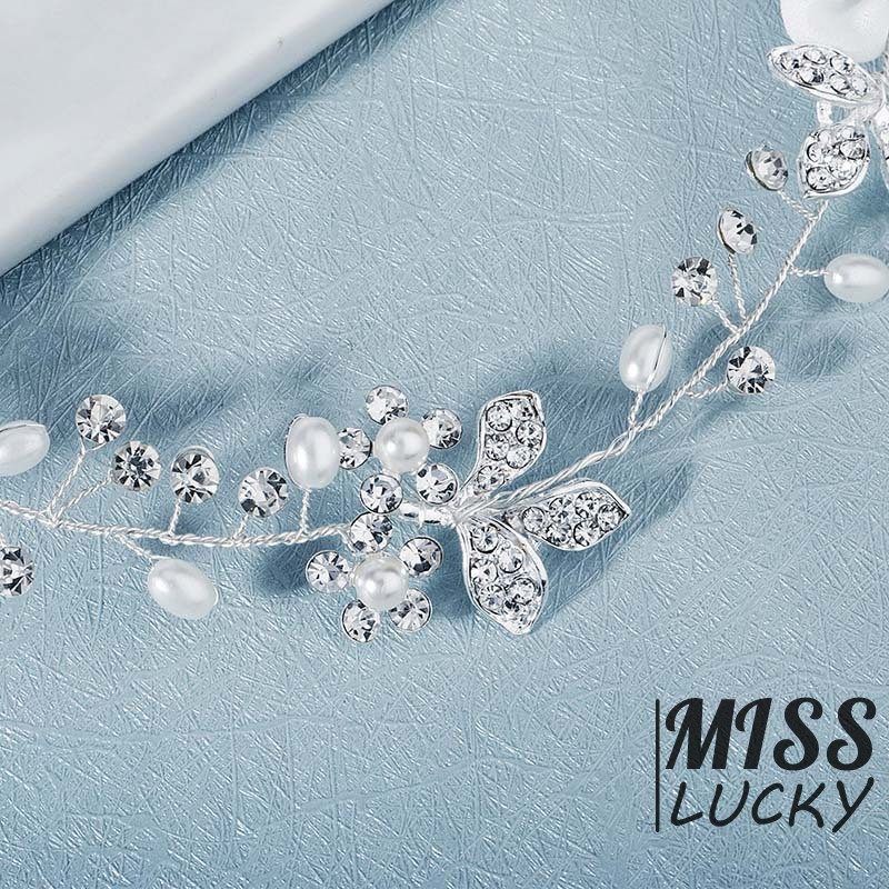 Lược Cài Tóc Hoa Đính Ngọc Trai Sang Trọng Cho Cô Dâu