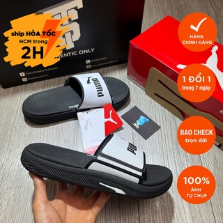 Dép puma soft ride white black 382111 05