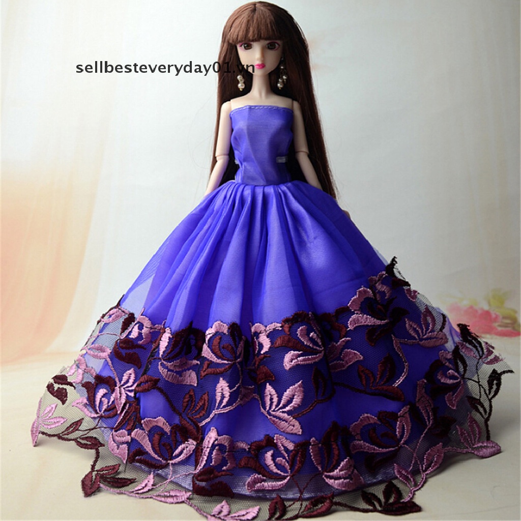 Set 5 đầm công chúa dự tiệc cưới thiết kế thời trang cho búp bê barbie