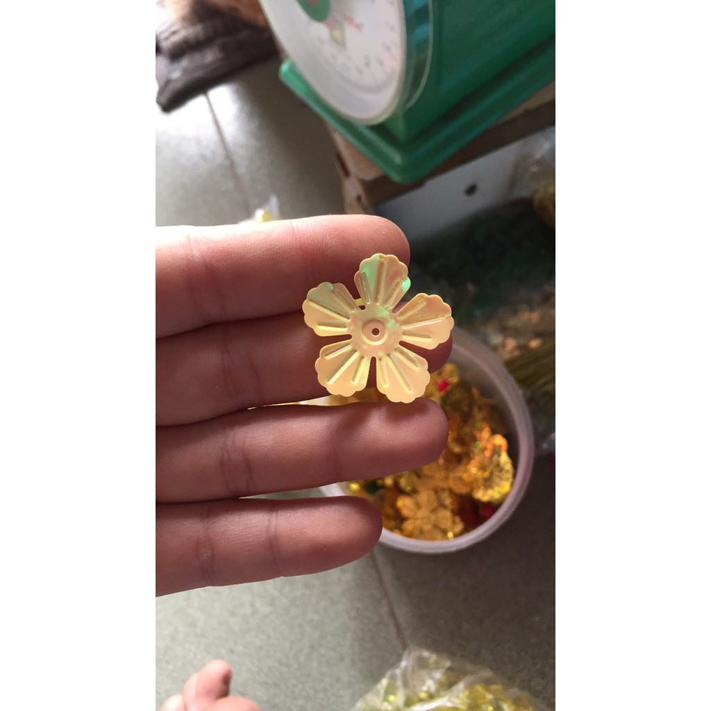 100grm hoa mai vàng 5 cánh nguyên liệu handmade