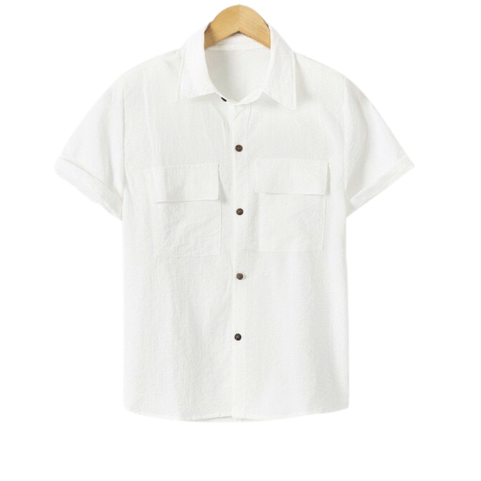 Áo sơ mi đũi nam cổ bẻ túi hộp The 1975 Áo có cổ thời trang nam cao cấp