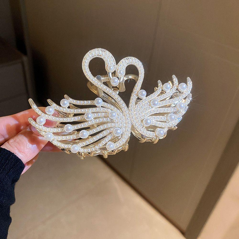 NICKOLAS Kẹp Tóc Hình Cá Mập / Thiên Nga Phong Cách Vintage Thanh Lịch Cho Nữ