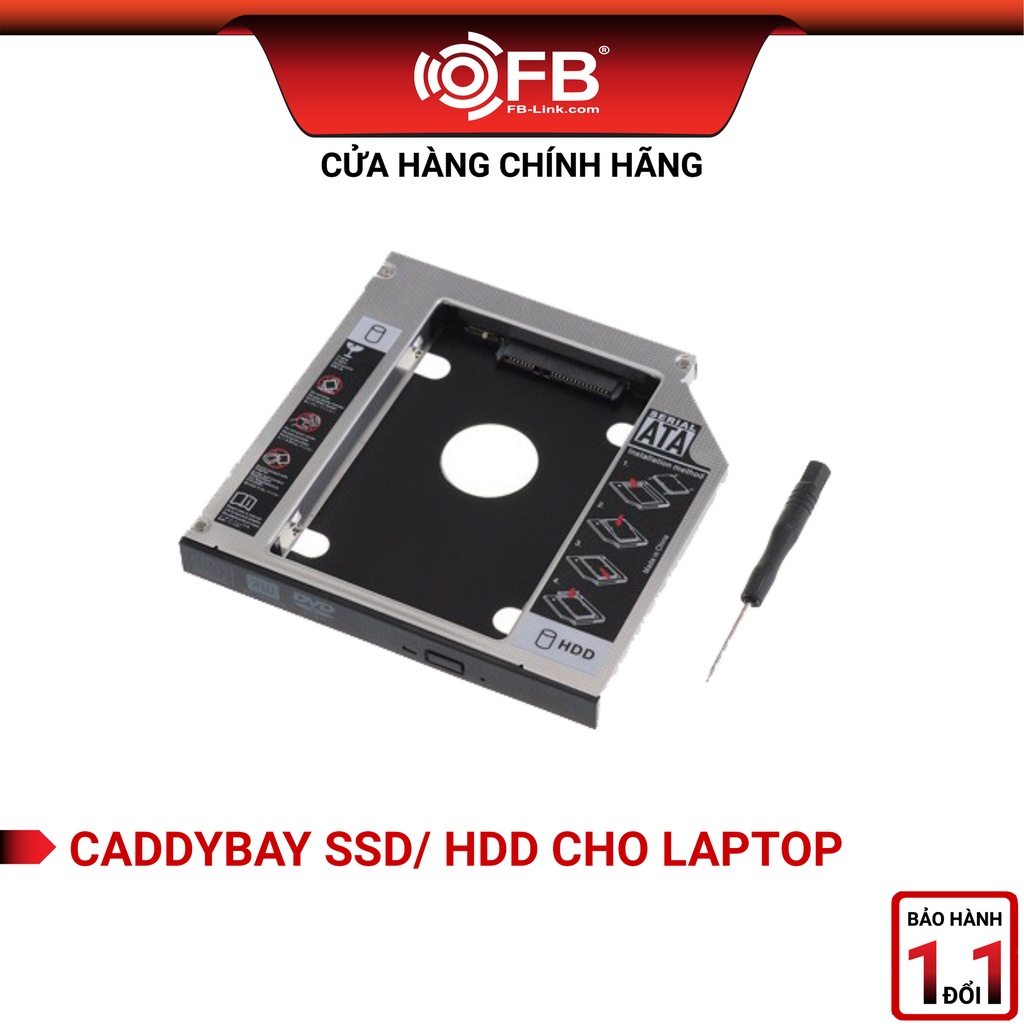 Khay Ổ Cứng Caddy Bay SSD/ HDD 2.5” SATA III 9,5mm/12,7mm