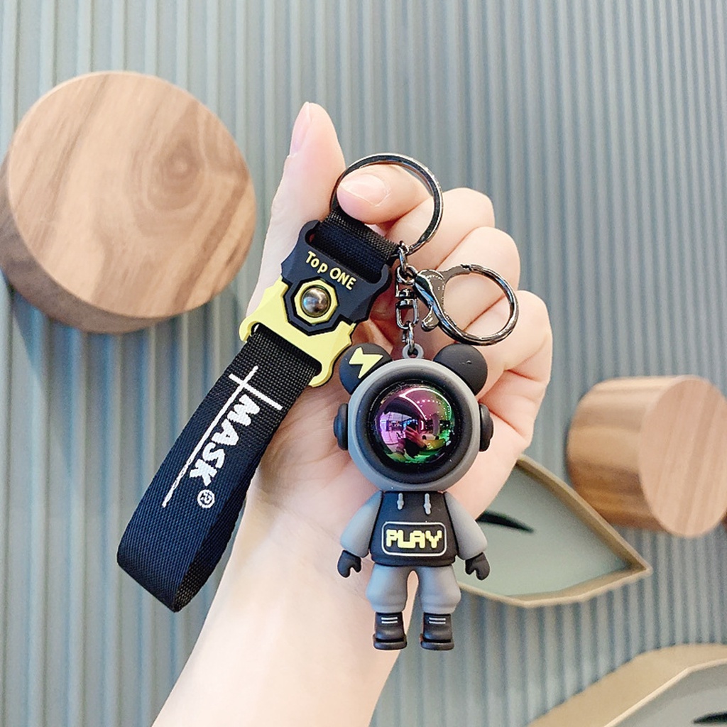 Móc khóa cute Kuu Studio ô tô anime màu đen xanh chết liệu cao su nhựa siêu bền - Móc Khoá Astro