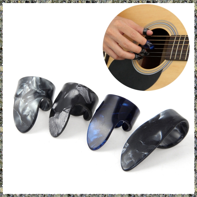Bộ 4 miếng gảy đàn ghita bass có 1 ngón cái bằng Celluloid