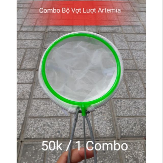 Combo Vợt lượt lọc vỏ các loại artemia - Guppy Xanh