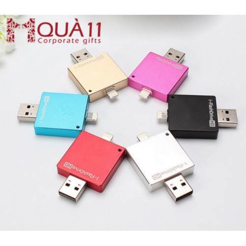 shoptiti570Đọc Thẻ Nhớ Cho Điện Thoại Smartphone Đa Năng Dạng USB màu xanh combo