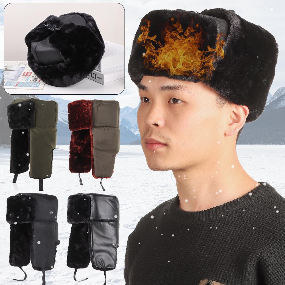 Xiantin Mũ Trượt Tuyết Mùa Đông Phủ Lông Dày Ấm Áp Ushanka Nga