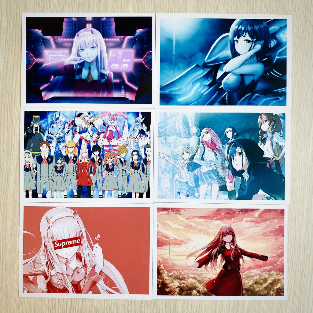 Bộ 20 tấm postcard Darling in the Franxx - Chiến trận người máy