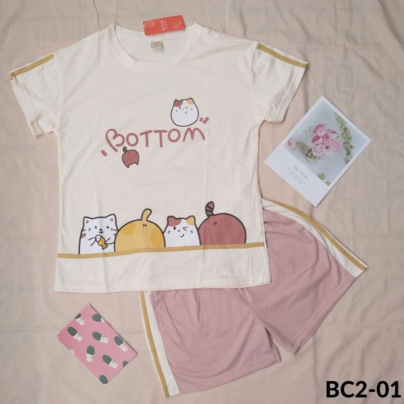 [ẢNH THẬT] BỘ MẶC NHÀ COTTON QUẦN CỘC HÀNG QUẢNG CHÂU CÓ SẴN PHẦN 2