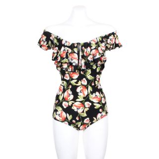 Monokini trễ vai bánh bèo( kèm hình thật)