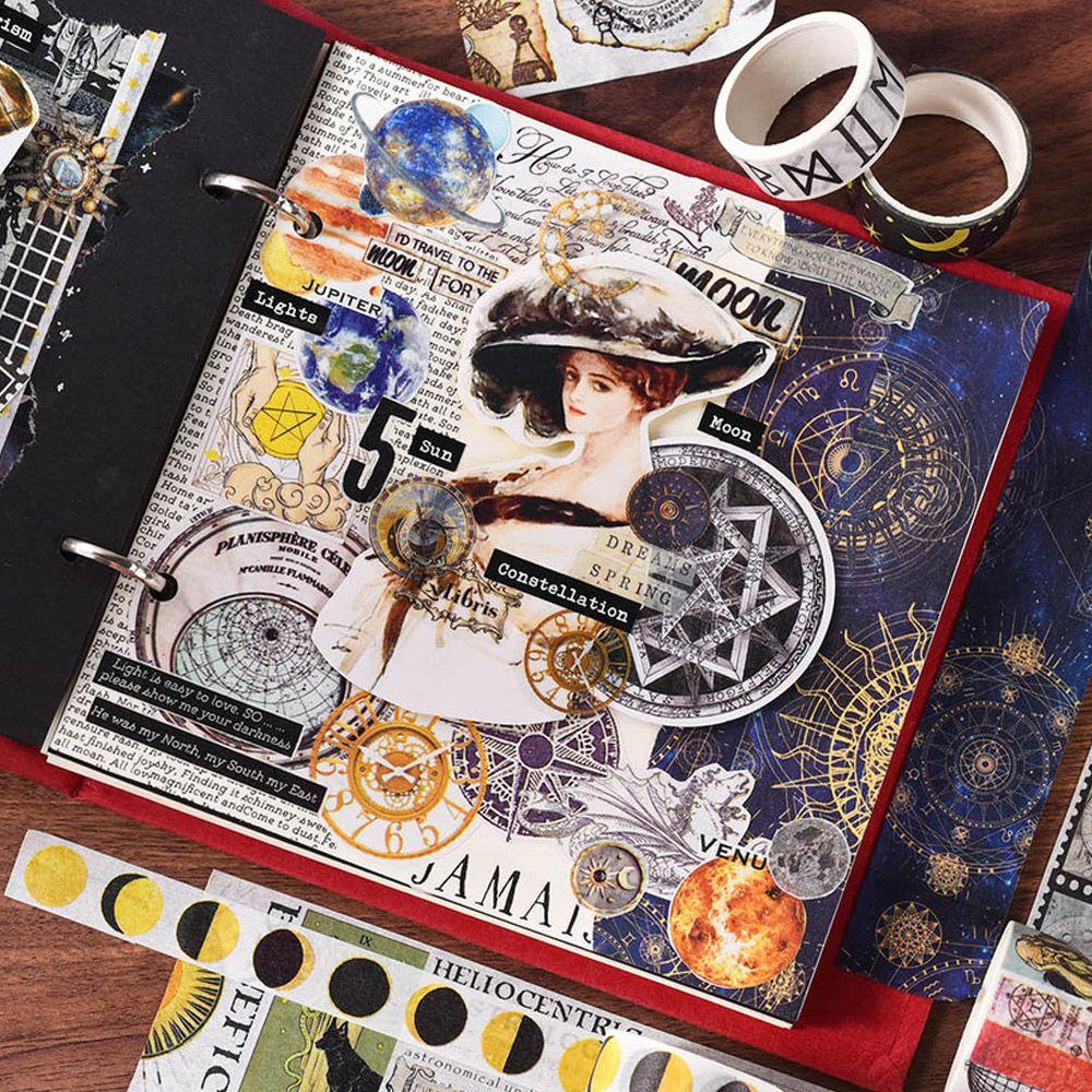 LAKAMIER Set 18 Cuộn Băng Keo Washi DIY Sáng Tạo Trang Trí Sổ Lưu Niệm