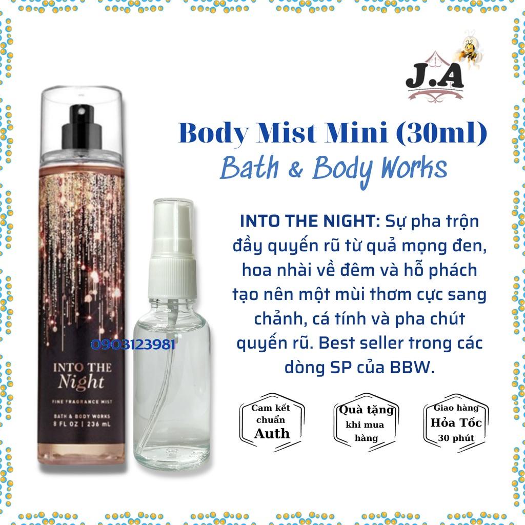 Xịt Thơm Toàn Thân Body Mist Bath & Body Works Chính Hãng Bill Mỹ - JA Shop / XỊT THƠM CHAI 30ML