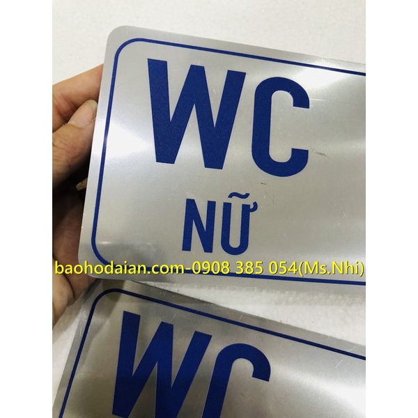 Biển chỉ dẫn nhà vệ sinh nam nữ chất liệu inox sang trọng, KT10x20cm