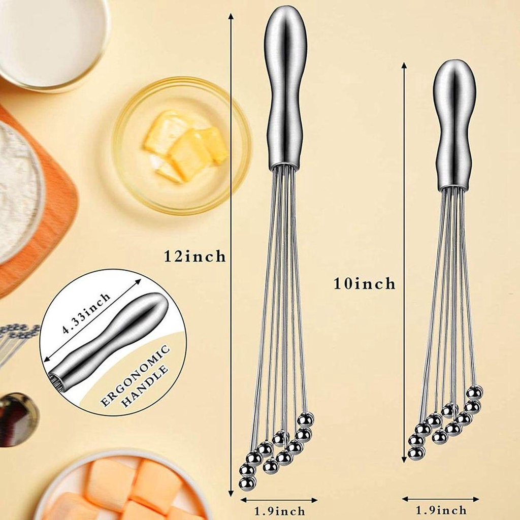 Dụng Cụ Đánh Trứng Mini Bằng Thép Không Gỉ