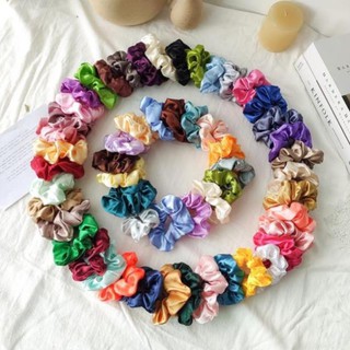 Dây buộc tóc scrunchies phi bóng lụa mềm