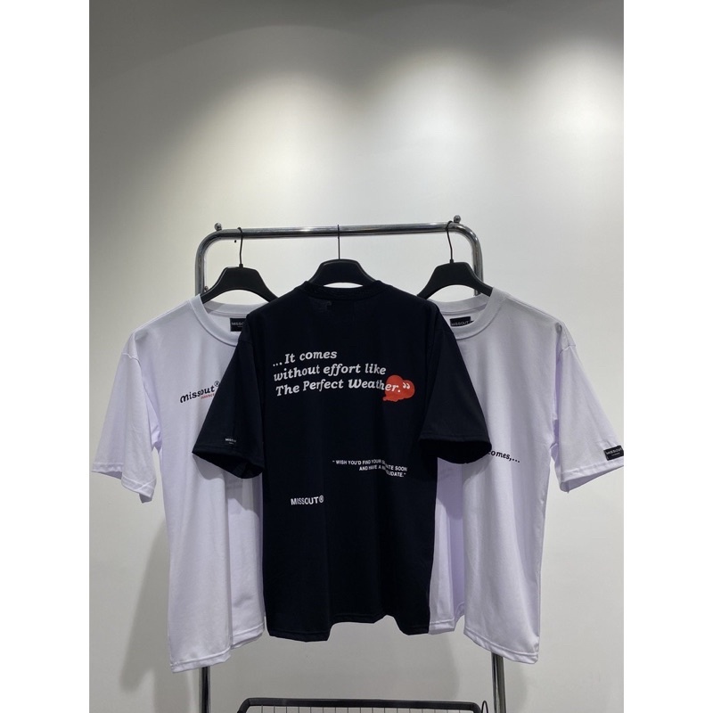 Áo Thun missout love 2 màu nam nữ Full Tag tay cổ