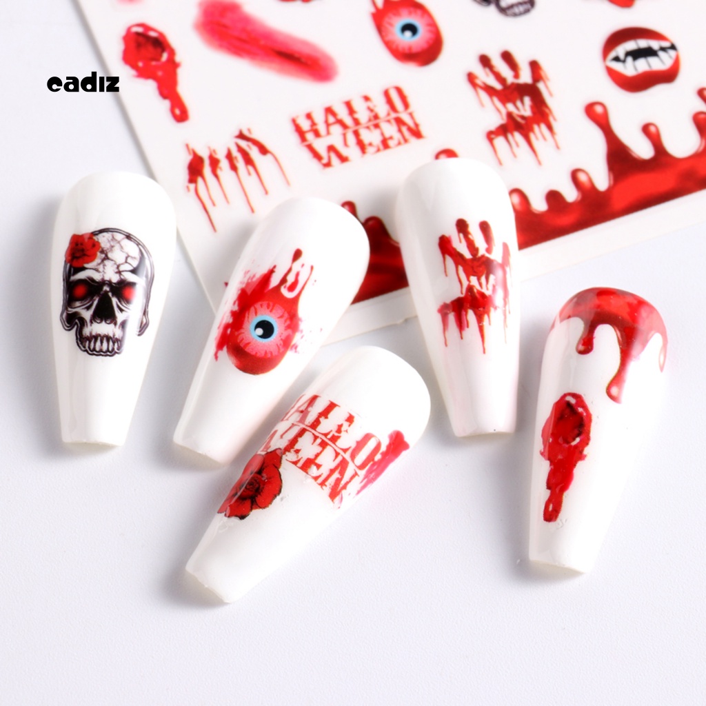 Miếng Dán Trang Trí Móng Tay Dễ Dàng Sử Dụng Họa Tiết Halloween