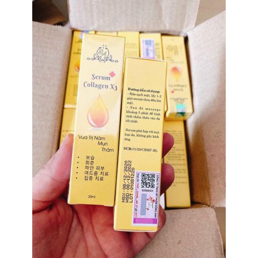 Tinh chất dưỡng da căng bóng giảm nám và mờ thâm collagen luxury X3 Đông Anh