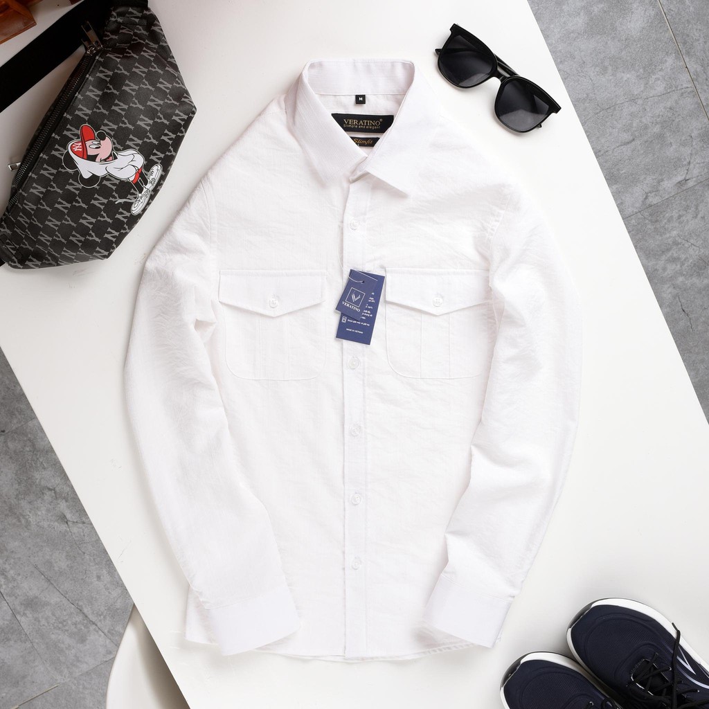 Áo sơ mi denim vải đũi dài tay cao cấp thoáng mát ôm người kiểu dáng Hàn Quốc trẻ trung | BigBuy360 - bigbuy360.vn