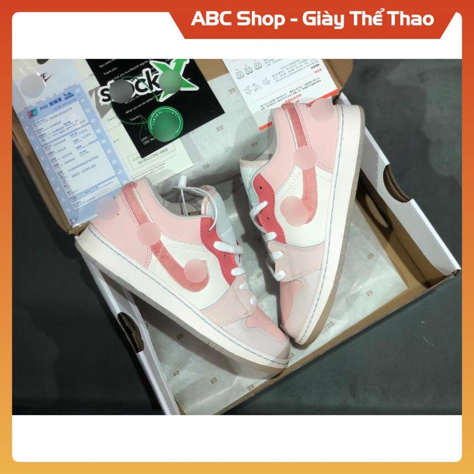 [Hàng Tốt - FreeShip] Giày Jd1 trắng sáng xanh đậm thấp cổ , Giầy JD1 Low trắng xanh nhạt siêu xinh full pk