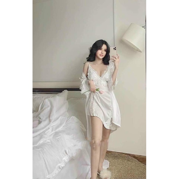 (M.85) Váy ngủ sexy lụa cao cấp Đầm mặc nhà gợi cảm quyến rũ