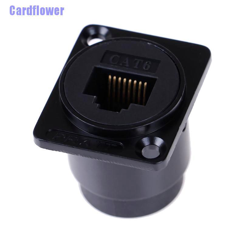 Cardflower  RJ45 D-type module socket female signal connector cat6 panel mount network