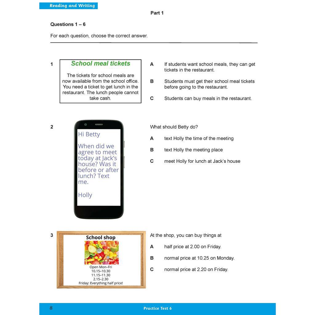 Sách - DTPbooks - A2 Key For Schools Practice Tests 6-10