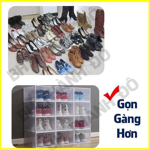 10 Hộp Box Đựng Để Giày Dép Nam Nữ, Mẹ Và Bé Bằng Nhựa Cứng Mica Trong Suốt Đồ Cao Cấp Giá Rẻ BHTĐ