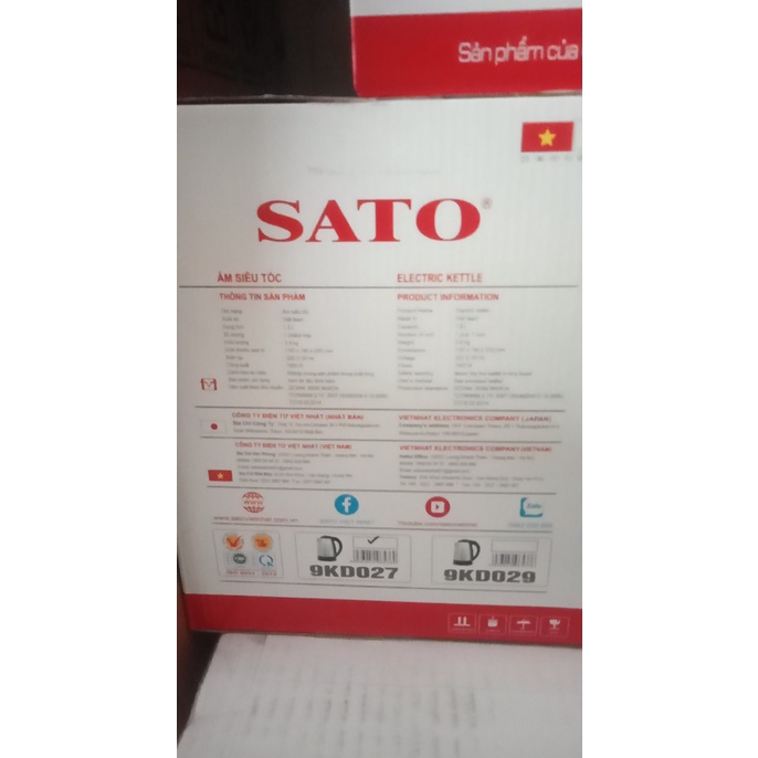 ẤM SIÊU TỐC SATO ST688 1.8L