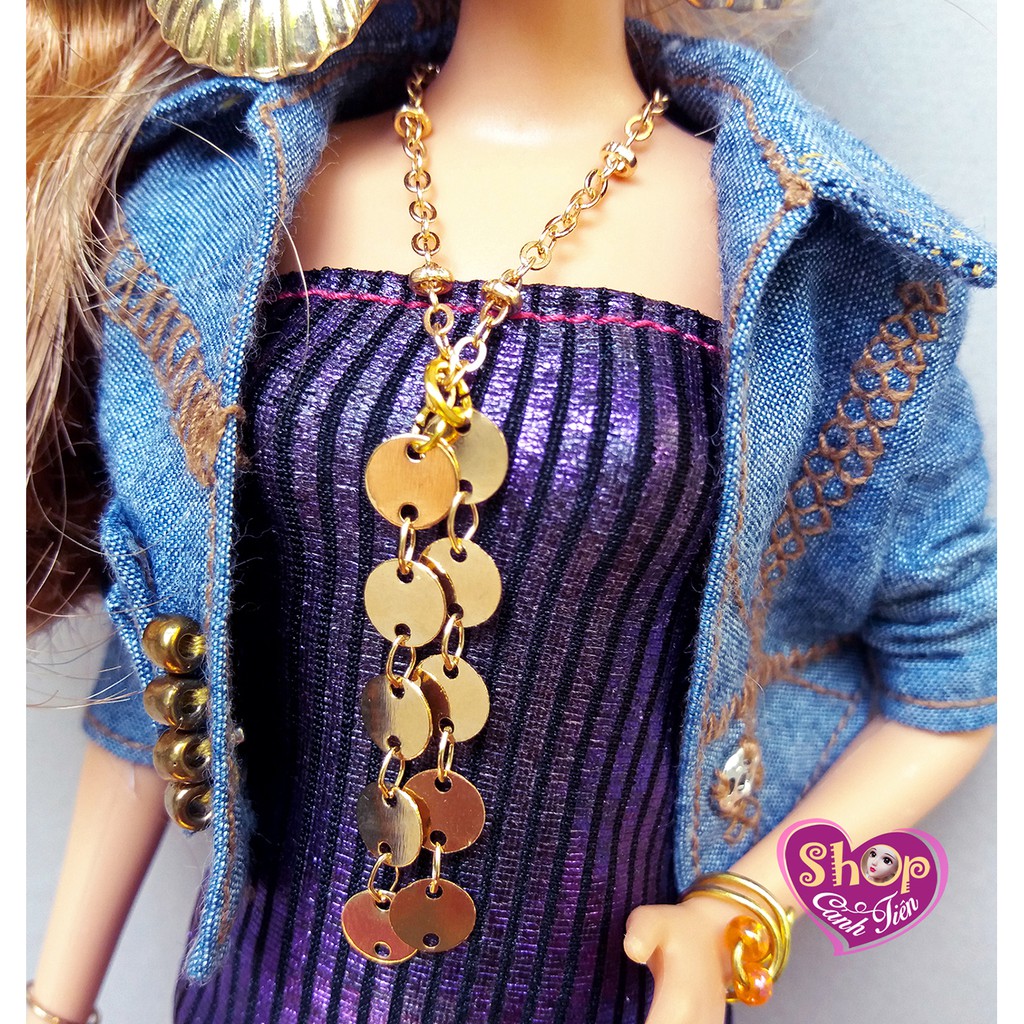 Trang Sức Búp Bê Barbie - Vòng cổ, Hoa Tai Búp bê Vỏ sò Handmade cao cấp