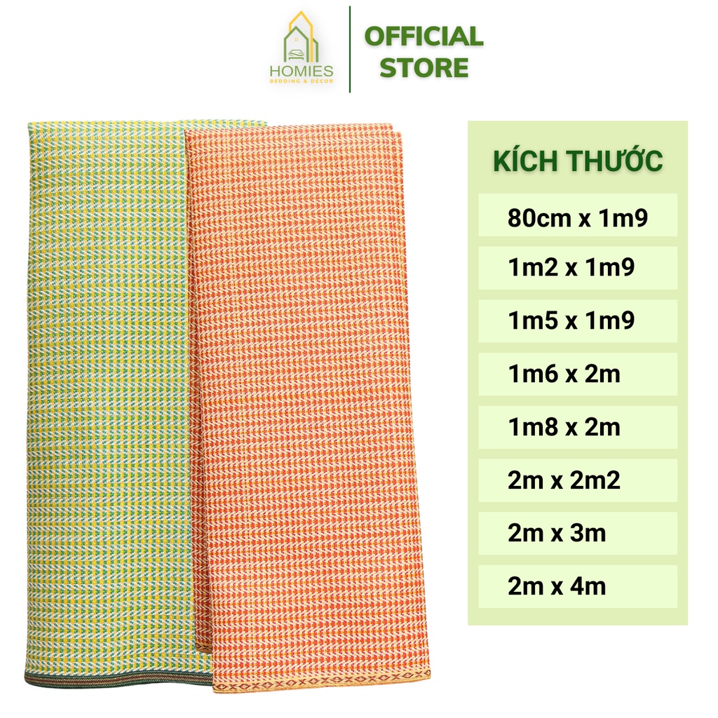 Chiếu Nhựa HOMIES Thái Bình Gập Đôi Nhựa Nguyên Sinh - Nhiều Kích Thước