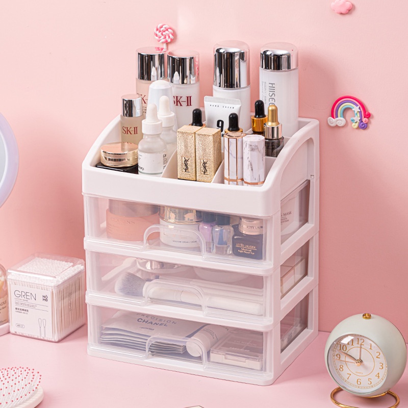 Kệ mỹ phẩm đựng đồ makeup, trang sức trong suốt nhiều tầng