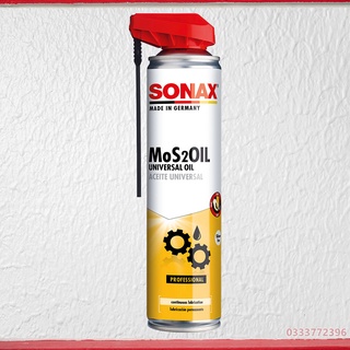 SONAX MoS2Oil 339400 bảo vệ bôi trơn chống rỉ sét dùng cho nhiều ứng dụng khác nhau, chai xịt 400ml