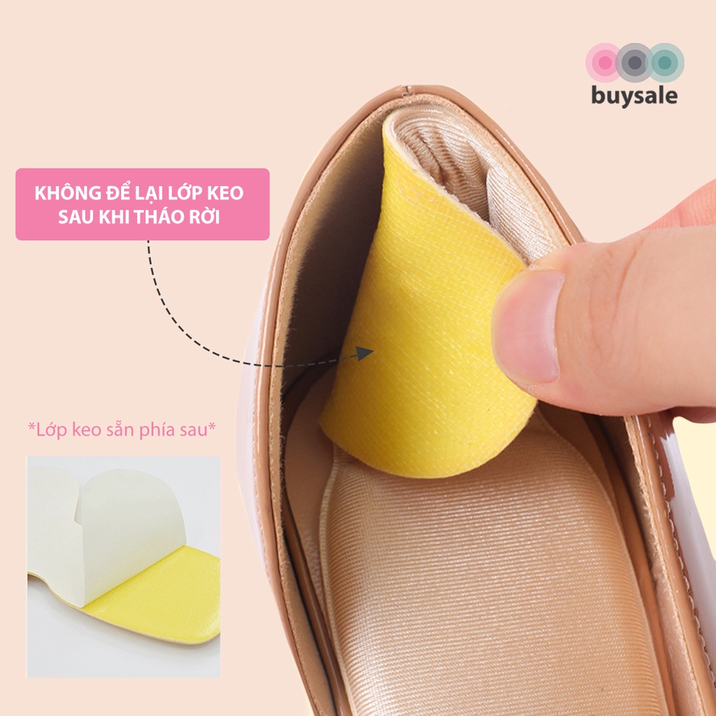Lót giày bảo vệ gót chân giúp chống trầy da và chống thốn gót thiết kế kiểu vỏ sò ôm trọn gót chân - buysales - BSPK274