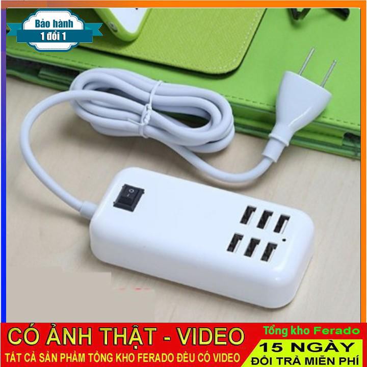 [ xả kho ] C96  Ổ Cắm Sạc 4 Cổng USB 5V-3A (15W)  - Ổ Cắm USB Có Công Tắc Bật Tắt Điện - od
