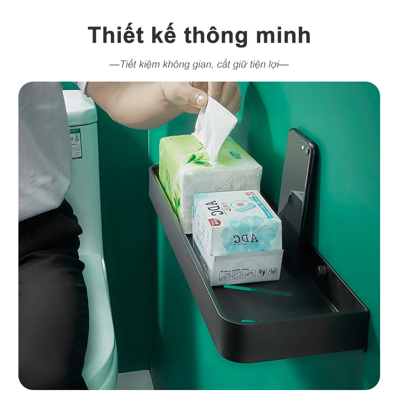 Kệ đựng đồ dùng Meidoo treo tường gắn phòng tắm không cần lắp khoan lỗ tiện lợi