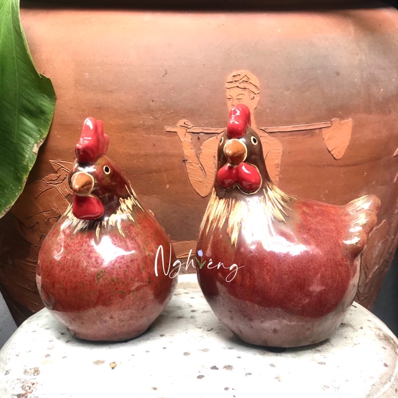 CẶP GÀ TRỐNG MÁI NÂU ĐỎ