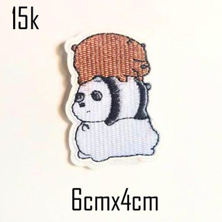 Sticker vải, patch ủi We bare bears