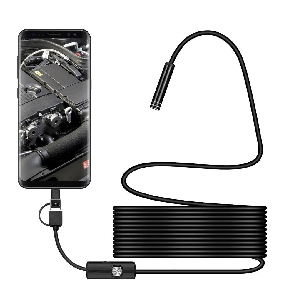 Camera Nội Soi Hỗ Trợ TYPE-C, MICRO USB OTG Android, PC, Laptop Dài 10M - Camera Nội Soi Chống Nước
